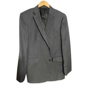 Ermenegildo Zegna Traveler Grey/Brown Pinstripe Silk/Wool Suit 42R/36x29